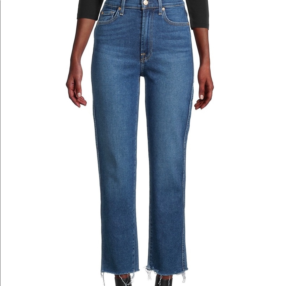 7 for all mankind HW Straight cropped jeans